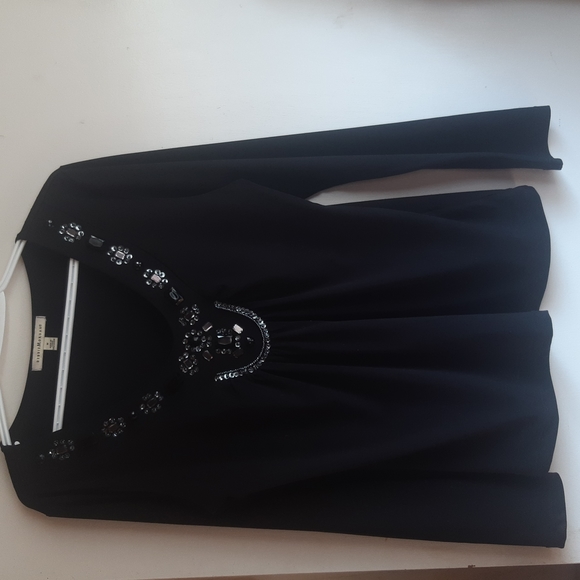 Debbie Morgan size Medium black long sleeve top - Picture 2 of 8